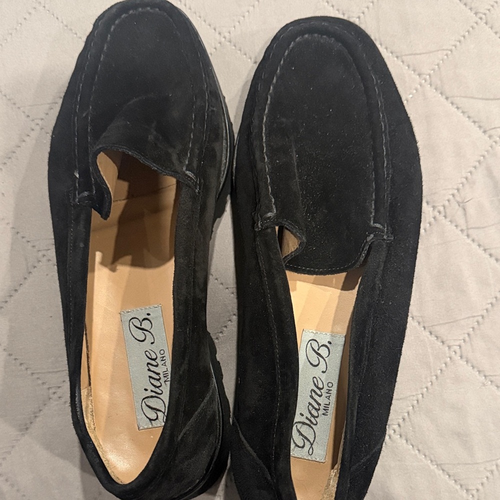 Vibram Women's Black Suede Moccasins